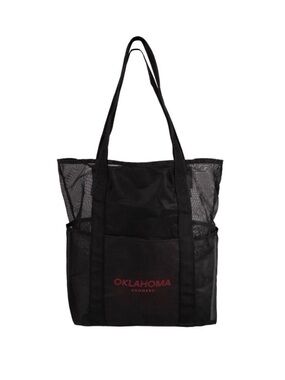 New! NCAA Oklahoma Sooners Black Mesh Tote Bag